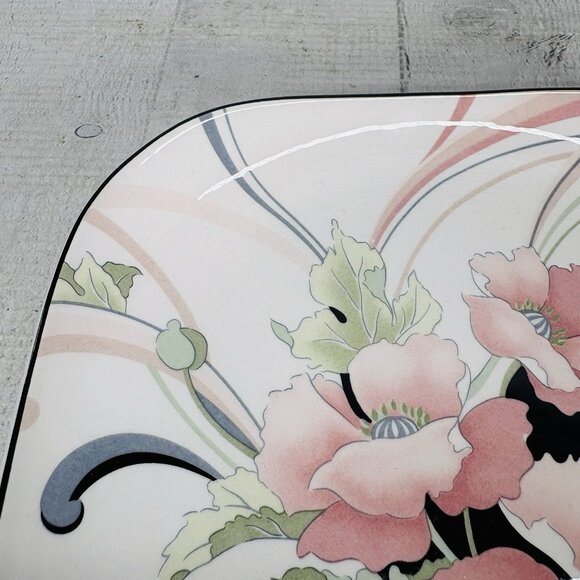 Sango Quadrille ANASTASIA  Andre Richard Floral Oriental Salad Plate Set 4 FLAW - Picture 14 of 16